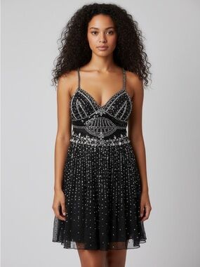 COPY - Basix II Sequined dress with tags never worn beautiful beads